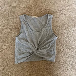 Grey Cropped Tank